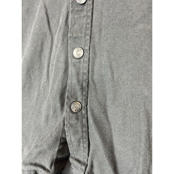 Wrangler Workwear Jacket Mens S Gray Button Up Unlined Canvas‎ Hooded - Picture 4 of 4